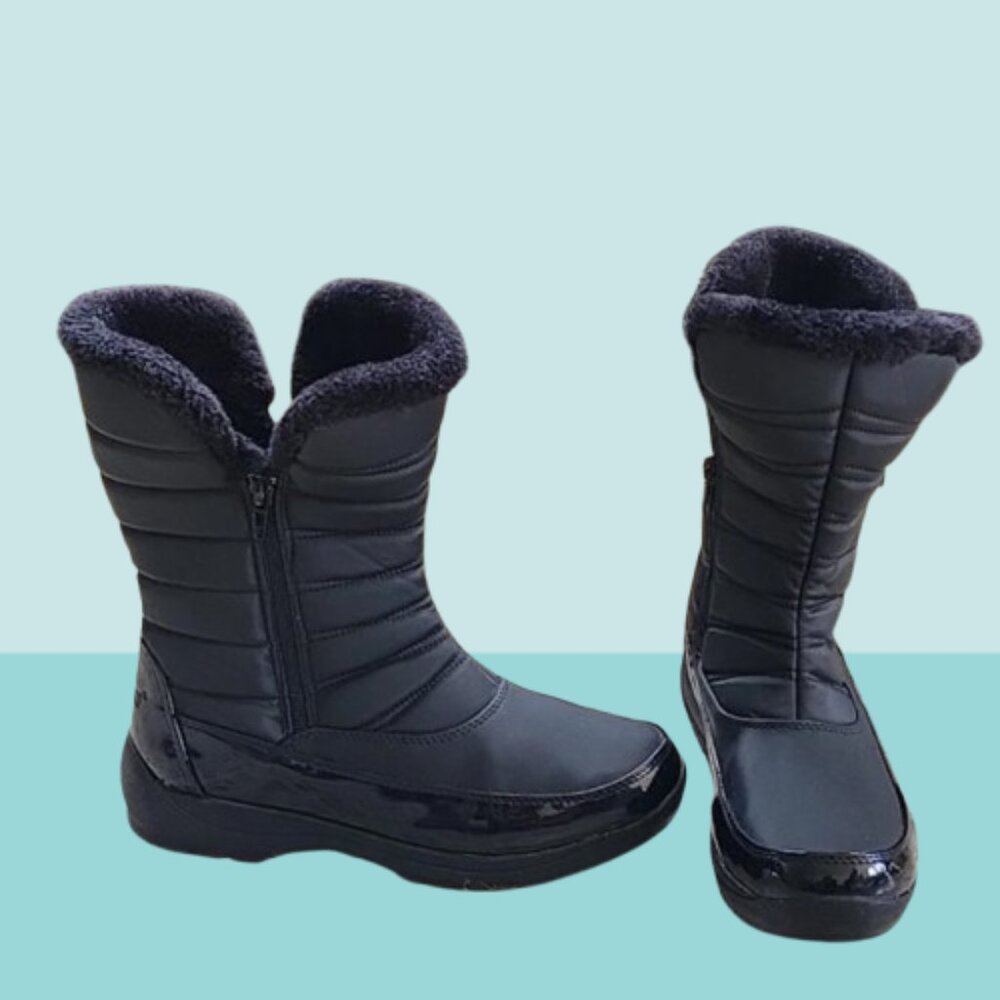 Totes Women's Jennifer Black Waterproof Winter Boots - Size  7  Winter & Rain
